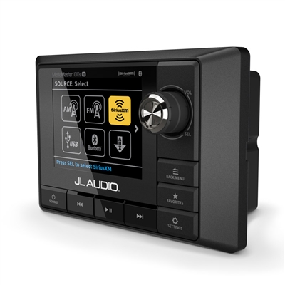 JL Audio MM100s-BE: Weatherproof Source Unit with Full-Color LCD Display