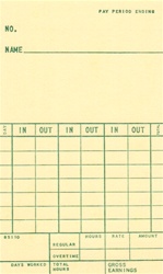 85110 Time Card: Weekly