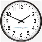 American Time Impulse, 2 Wire, Surface Mount, Hourly, 24-Volt Wall Clocks.