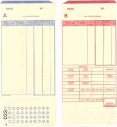 S99P-2M-001-025 Time Card
