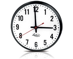 Lathem SS12RSA Wired Synchronized 12" Wall Clock - 115VAC Surface Mount