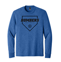 Bombers Fastpitch Blue Long Sleeve Homeplate Tri-Blend