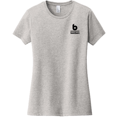 bombers retro Grey Tee-black logo