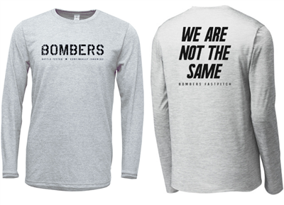 Bombers Fastpitch Platinum LS Distressed Bombers Tee
