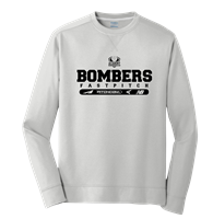 Bombers Fastpitch Silver Performance Fleece Crewneck Sweatshirt