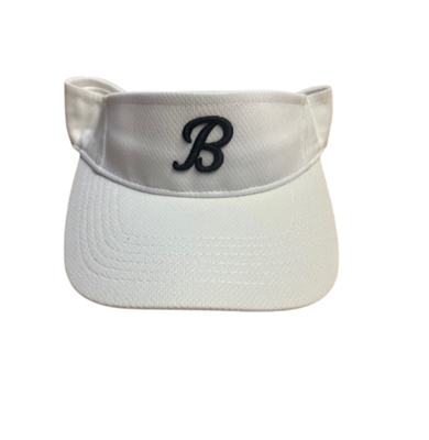 BFP-Visor-NEW  WHITE Bombers  B-SCRIPT Visor