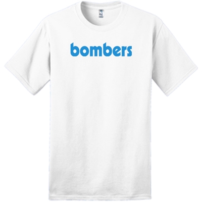 bombers retro White Tee-Carolina logo