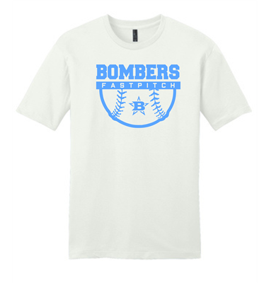 Bombers Fastpitch White Smoke Ball Important Tee