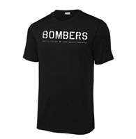 Bombers Fastpitch Black Cotton Distressed Logo