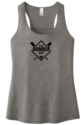 Bombers Fastpitch Grey Frost Racerback Tank