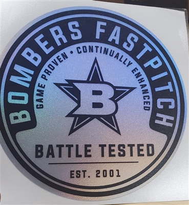 Bombers Fastpitch 5" Hologram Car Decal