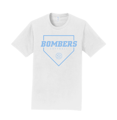 Bombers Fastpitch White / Blue Homeplate