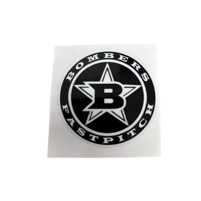 Bombers Fastpitch Circle Helmet Decal Black