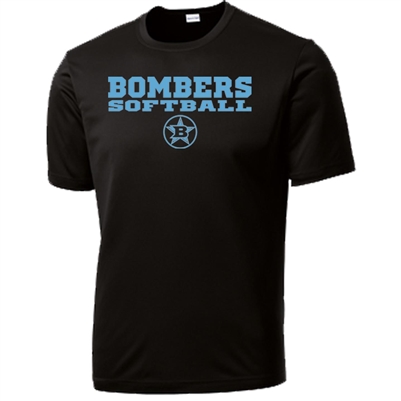 Bombers Softball Black/Carolina Dryfit