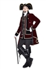 2-PIECE SET JACKET AND VEST RED  GOTHIC PIRATE  STEAMPUNK