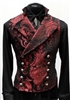 CAVALIER VEST RED AND BLACK TAPESTRY GOTHIC PIRATE STEAMPUNK