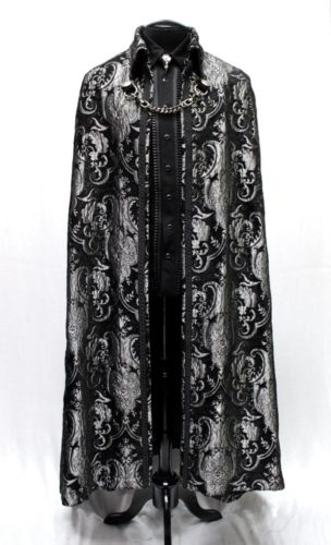 CLOAK OF DARKNESS SILVER AND BLACK TAPESTRY