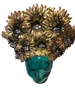 Gold with Sliver Spiders Day Of the Dead Headdress one of a kind Made by Hilary