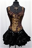 PIN BODICE PURPLE/GOLD TAPESTRY GOTHIC PIRATE STEAMPUNK
