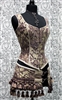 PIN BODICE PURPLE/IVORY TAPESTRY GOTHIC PIRATE STEAMPUNK