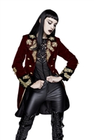 RED VELVET PIRATE COAT GOTHIC PIRATE STEAMPUNK