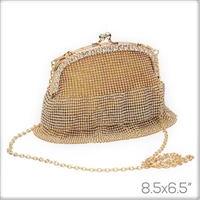 RHINESTONE COIN PURSE WITH CHAIN STRAP