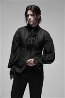 ROCOCO JACQUARD VEST BLACK GOTHIC PIRATE STEAMPUNK