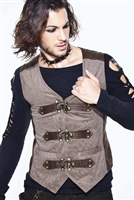 STEAMPUNK BROWN VEST GOTHIC PIRATE