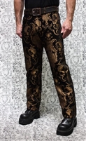 TAPESTRY PANTS GOLD/BLACK