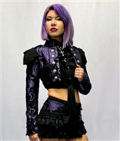 TOREADOR  PIRATE GOTHIC STEAMPUNK JACKET PURPLE/BLACK TAPESTRY