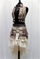 TOREADOR VEST PURPLE/IVORY TAPESTRY GOTHIC PIRATE  STEAMPUNK