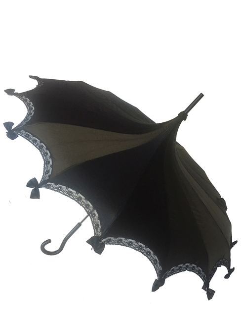 Hilary's Vanity Umbrella Black Satin