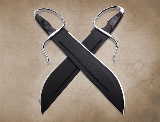 Wing Chun Butterfly Swords - Premium Line - Hybrid 12" Blade - Tough-As-Hell - All Black - Sharp