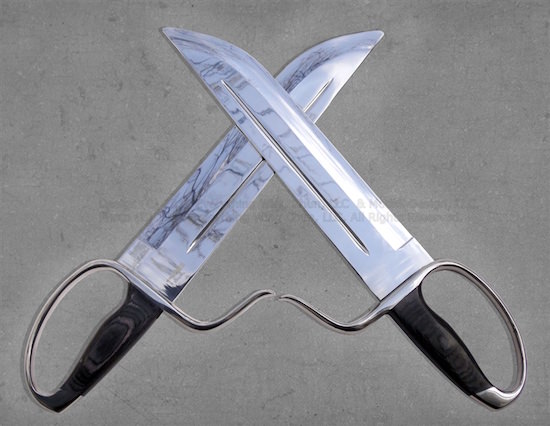 Wing Chun Butterfly Swords - Premium Line - Stabber 12" Blade - 440C LG - Blunt