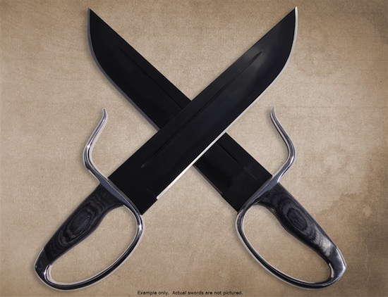 Wing Chun Butterfly Swords - Premium Line - Stabber 12" Blade - Tough-As-Hell - All Black - Sharp