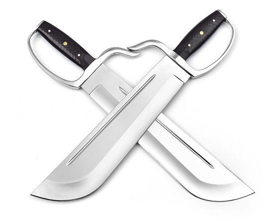 Wing Chun Butterfly Swords - Domination Line v4 Lightweight- Chopper 13 inch D2 - Hollow Grind - Sharp