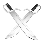 Wing Chun Butterfly Swords - Domination Line Lightweight- Stabber 14 inch D2 - Hollow Grind - Sharp