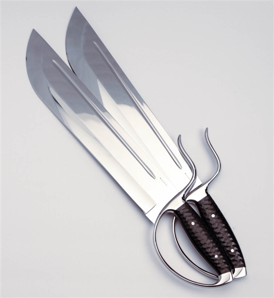 Wing Chun Butterfly Swords - Flagship Line v4 Lightweight- Hybrid 14-inch D2 - Hollow Grind - Sharp