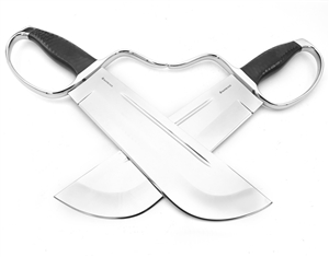 Wing Chun Butterfly Swords - Premium Line v4 Lightweight- Chopper 10 inch D2 - Hollow Grind - Sharp