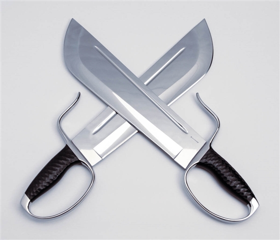 Wing Chun Butterfly Swords - Premium Line v4 Lightweight- Chopper 12 inch D2 - Hollow Grind - Sharp