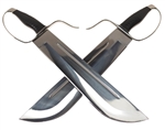 Wing Chun Butterfly Swords - Premium Line v4 Lightweight- Chopper 14 inch D2 - Hollow Grind - Sharp