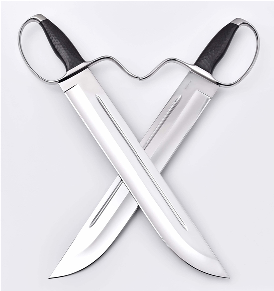 Wing Chun Butterfly Swords - Premium Line v4 Lightweight- Stabber 15.5 inch D2 - Hollow Grind - Sharp