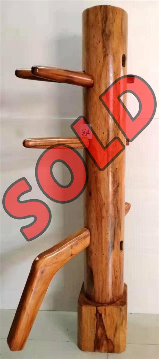 Buick Yip - Temple Pillar Wood Wing Chun Wooden Dummy -  Mook Yan Jong 664