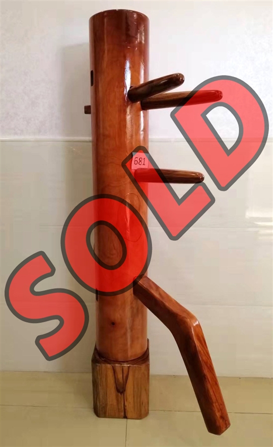 Buick Yip - Mahogany Wood Wing Chun Wooden Dummy -  Mook Yan Jong #681 / LARGE 016