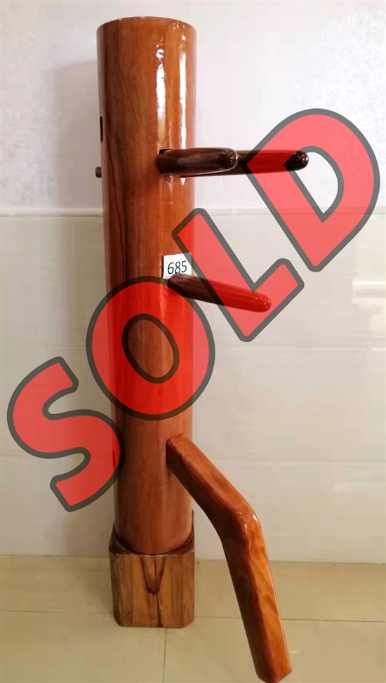 Buick Yip - Mahogany Wood Wing Chun Wooden Dummy -  Mook Yan Jong #685 / LARGE 019