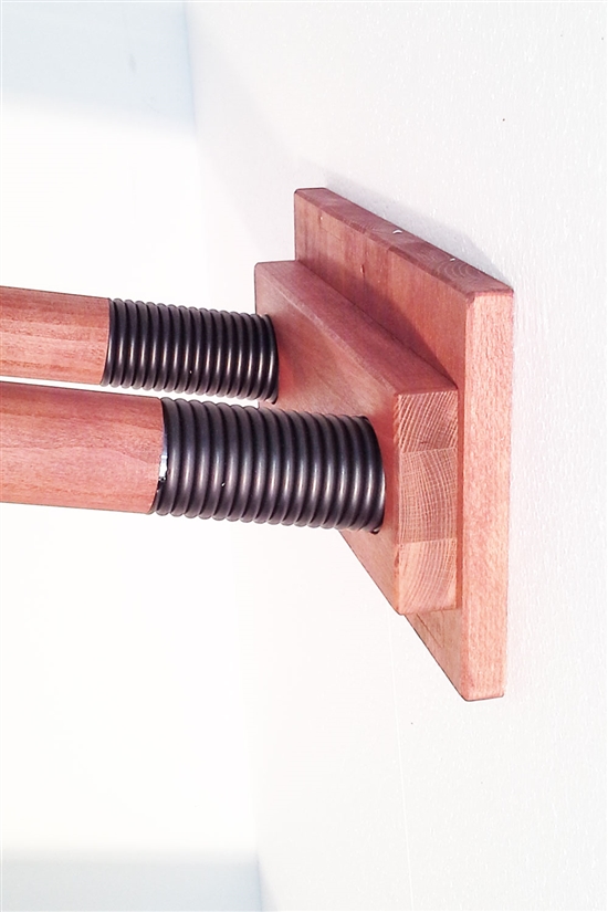 BudoTec - Chi Sao Wall Mount with 2 Arms - Redwood Color