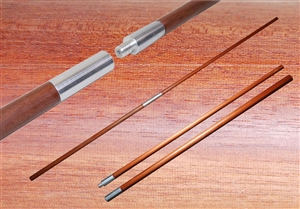 Ultimate Single LONG POLE: MasterPath - 2-Part Pole in Doussie  or Kotibe Wood