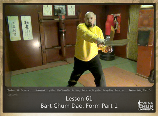 DOWNLOAD: Sifu Fernandez - WingTchunDo - Lesson 61 - Bart Chum Dao - Form Part 1