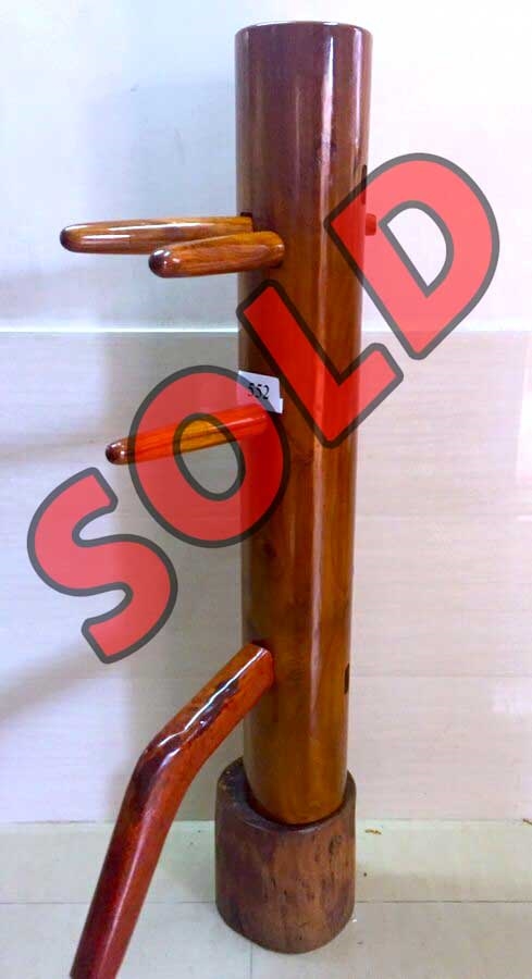 Buick Yip - White Jade Orchid Wood Wing Chun Wooden Dummy -  Mook Yan Jong 552