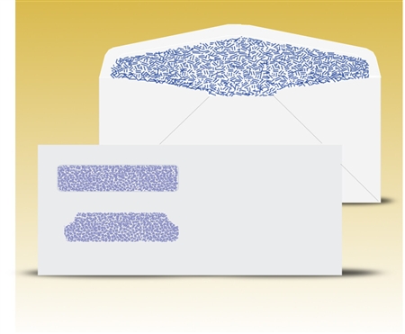 Check Envelopes 8-5/8" Double Window Envelope - Self Seal Gum, # 12025-SS